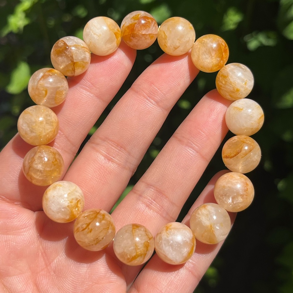 12.5mm‎ stretchable golden healer bracelet